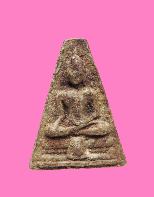 พระผงฐานผ้าทิพย์ หลังฝังเพชรหน้าทั่ง