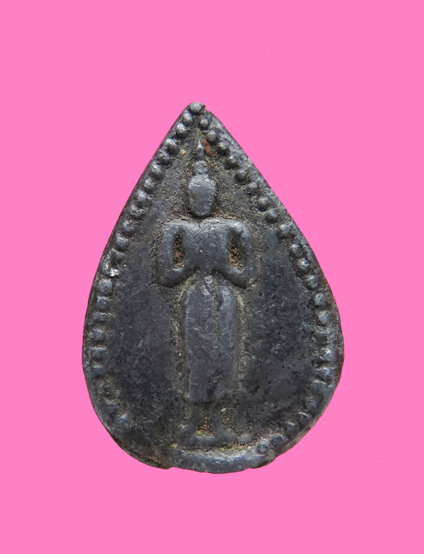 พระเนื้อชิน พิมพ์พระประจำวัน (รำพึง) หลังยันต์สาริกา เก่า