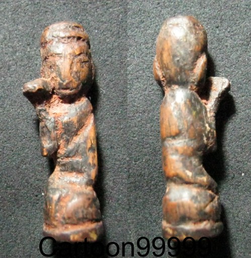 นางกวัก ไม้โพธิ์แกะ ลงชาดเก่าๆ ศิลป์สวยๆ ครับผม 