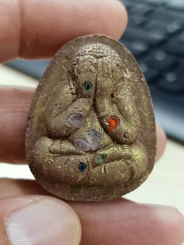 4-756 พระปิดตาจัมโบ้ รวยพันล้าน หลวงปู่บุญมา โชติธัมโม สำนักสงฆ์เขาแก้วทอง ปราจีนบุรี 2564 กล่องเดิม