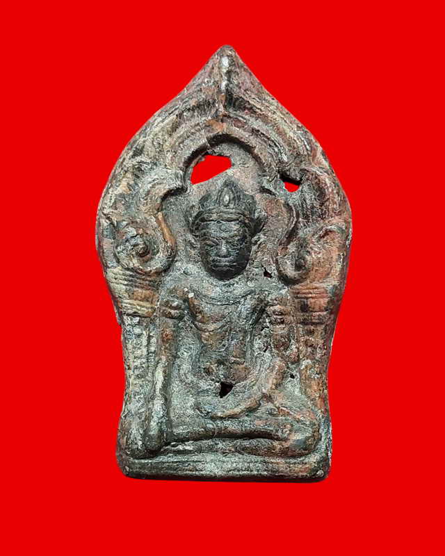 พระยอดขุนพลสนิมแดงแตกใยแมงมุมไม่ทราบที่