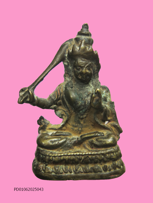 รูปหล่อเนื้อทองผสม พระมัญชุศรีโพธิสัตว์ ฝ่ายปัญญา วชิระญาณ เจ้าคุณโพธิ์แจ้ง หน้าตัก 2 นิ้ว