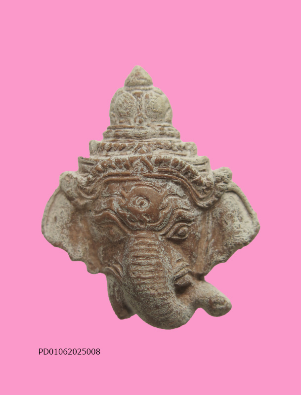 เศียรพระพิฆเนศ เนื้อผง หลังยันต์ ส