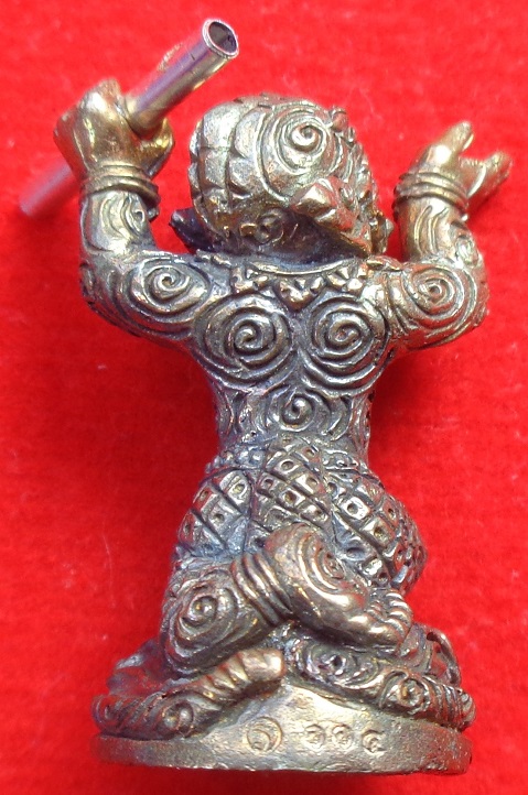 หนุมานมหาเดช ๓๐ ทัศ หลวงพ่อรักษ์ อนาลโย วัดสุทธาวาส จ.อยุธยา ปี ๒๕๖๐ เนื้อนวะโลหะ ตะกรุดเงิน