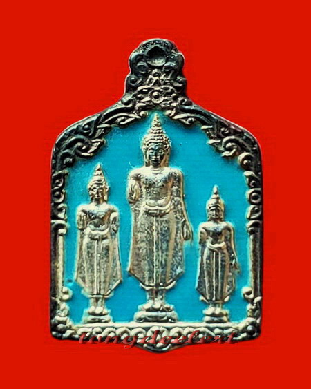 เหรียญพระร่วงฤทธิโรจน์ หลวงพ่อเล็ก วัดสันติคีรีศรีบรมธาตุ(วัดเขาดิน) จ.กาญจนบุรี เนื้อเงินลงยาค่ะ