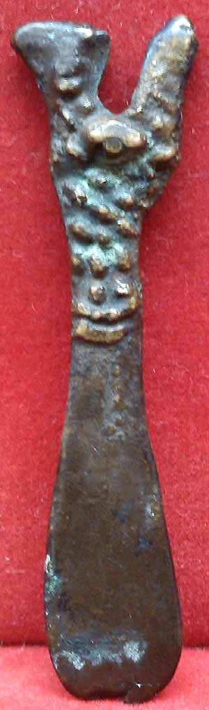 *ด้ามป้ายปูนแดงกินกับหมาก หัวหงส์ โลหะผสม*