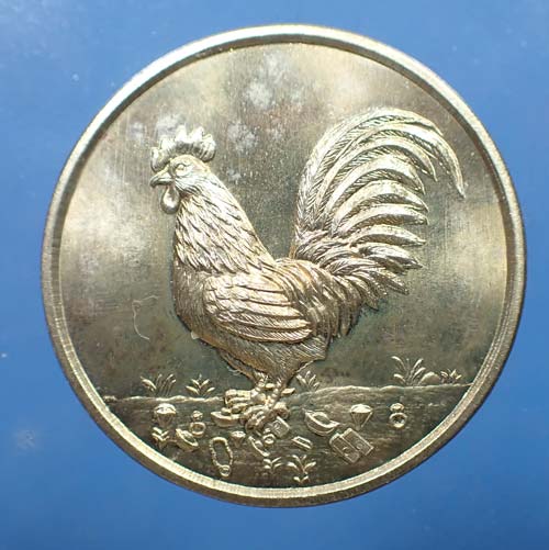 เหรียญพญาไก่รวยทรัพย์ พ่อหลวงล้าน วัดขนาย รุ่นเศรษฐีเงินล้าน ๕๕ สุราษฎร์ สวยกริ๊บ*85