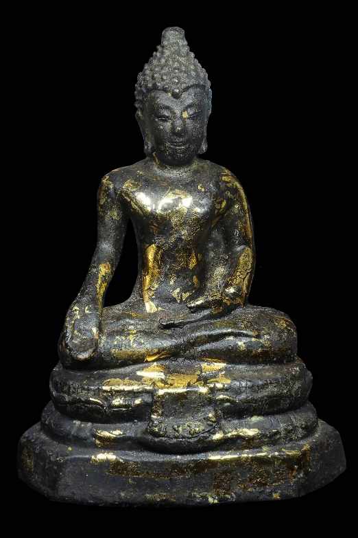 พระบูชารุ่นแรก วัดแหลมทราย จ.สงขลา หน้าตัก 3 นิ้ว ก้นดินไทย ปี 2508