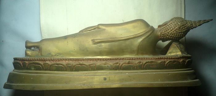 พระบูชา ปางไสยาสน์ ยาวประมาณ12นิ้ว ไม่ทราบที่ ไม่รู้ที่