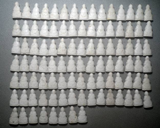 ชุด100องค์ พระผงเจ้าแม่กวนอิม สมเด็จพระญาณสังวรฯ วัดบวรนิเวศฯ พ.ศ.2535 ชุด100องค์