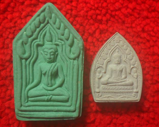 ขุนแผน+เจ้าสัวเนื้อผง วัดพนัญเชิงวรวิหาร อยุธยา 2องค์เคาะเดียวแดง