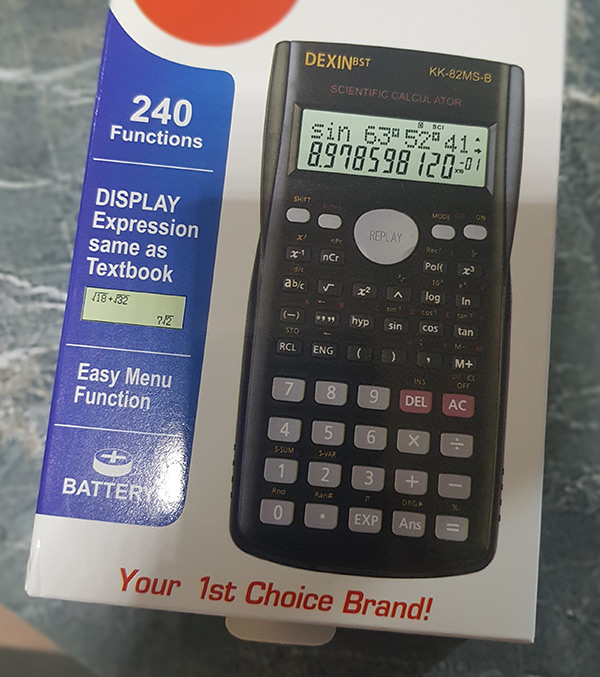 เครื่องคิดเลขวิทยาศาสตร์ 240 ฟังก์ชั่น งานตู้โกดังญี่ปุ่น สภาพกริบเหมือนใหม่ จอแสดงผล แบบแสดง 2 แถว