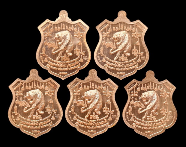 เคาะแรกแดง..พยัคฆ์เจ้าพระยา ๒๕๖๓..ทองแดงผิวไฟลงยา ๕ เหรียญ..ล.พ.พัฒน์ วัดห้วยด้วน จ.นครสวรรค์