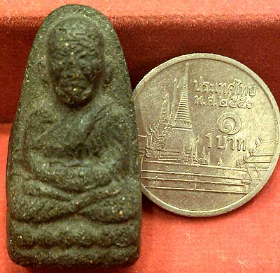 *หลวงปู่ทวด เนื้อว่าน วัดพระสิงห์ เชียงใหม่ รุ่นแรก ปี ๒๕๐๖ พิมพ์เล็ก ขอบเต็ม ตาแหลม บล๊อคแตก*