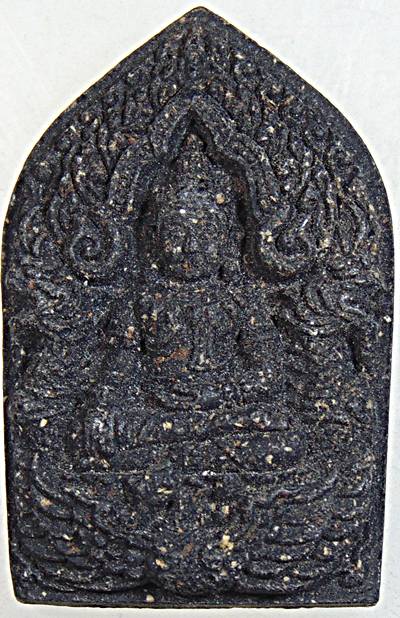 ขุนแผนดวงเศรษฐี ครูบาออ ปัณฑิต๊ะ หลังราหู เนื้อผงผสมว่านดำ ออกวัดทุ่งสีทอง