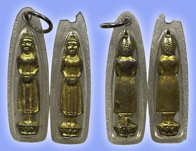 รูปหล่อ หลวงพ่อแก่นจันทร์ วัดช่องลม ราชบุรี ทีเดียว 2 องค์