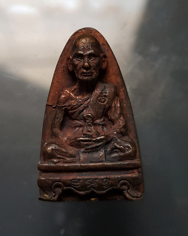 รูปเหมือนเตารีด หลวงพ่อท้วม วัดศรีสุวรรณ จ.สุราษฏร์ธานี รุ่นทำบุญอายุครบ 75ปี พ.ศ.2540