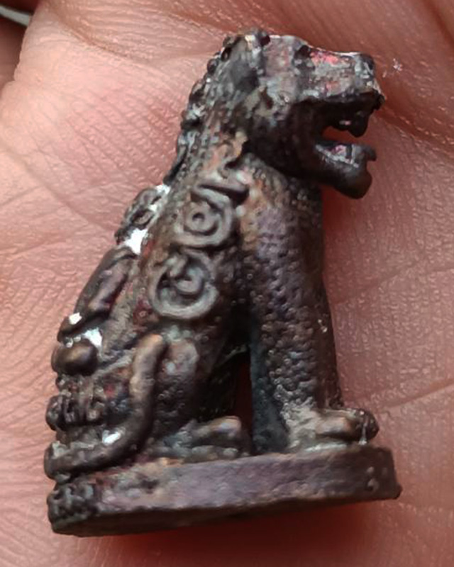 3.เสือมหาอำนาจ พยัคฆ์คำราม หลวงพ่อเกตุ วัดเกาะหลัก รุ่นแรก ปี 2531 เนื้อทองผสม ตอกโค้ด ขนาดสูงประมาณ