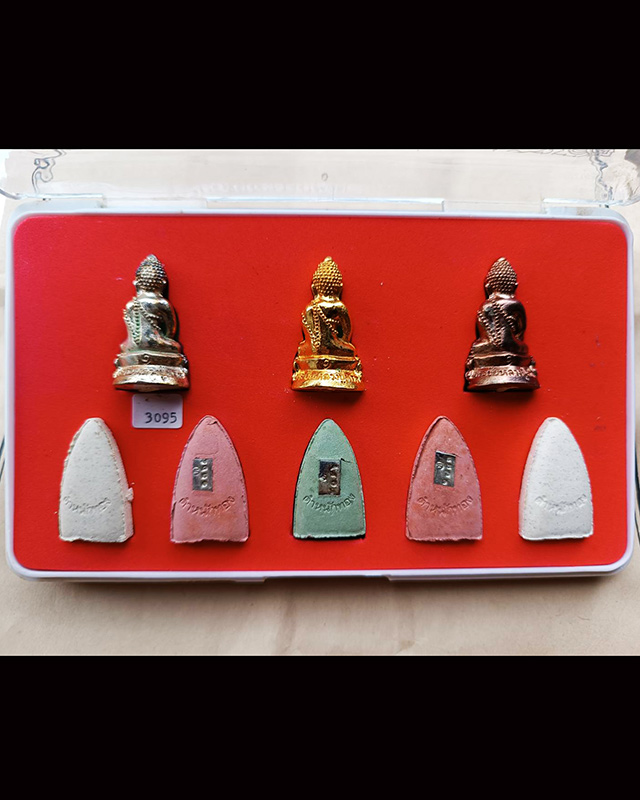 ชุดกรรมการ เลข 3095...พระชัย หลวงปู่ทวด รุ่นตำหนักทอง หลวงปู่ทอง สุสังวโร วัดป่ากอสุวรรณ ครบชุด 8 อง