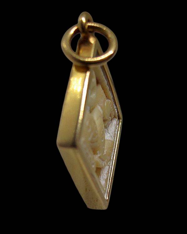 สิงห์สามขวัญ กรอบกระจก งาแกะ หลวงพ่อเดิม วัดหนองโพ จ.นครสวรรค์