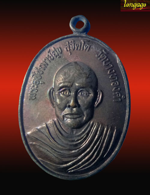 เหรียญพระอุปัชฌาย์สุข สุจิตโต วัดบางทองคำ พ.ศ.2537 จ.นครศรีธรรมราช