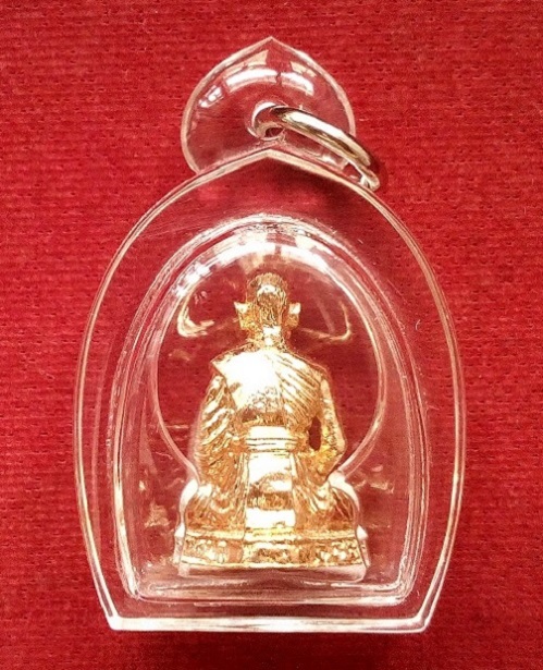 หล่อลอยองค์ รุ่น3 กะไหล่ทอง หลวงปู่ทิม วัดพระขาว ปี35 ตอกโค๊ตด้านหน้า อุดกริ่งใต้ฐาน..เคาะเดียวแดง..