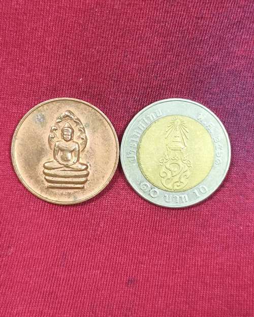 เหรียญหลวงพ่อศิลา จ.สุโขทัย "มรดกชาติคืนไทยในปีกาญจนาภิเษก ปี39" เนื้อทองแดงผิวไฟ