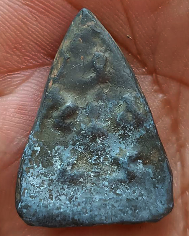 พระเนื้อชินตะกั่ว พิมพ์นาง ขนาดสูง 2.8 ซ.ม. พระบ้านเก่าเก็บหลายสิบปี ไม่ทราบเกจิสร้าง ตลับพร้อมใช้