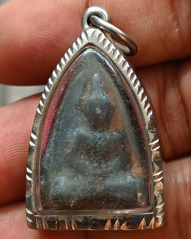 พระเนื้อชินตะกั่ว พิมพ์นาง ขนาดสูง 2.8 ซ.ม. พระบ้านเก่าเก็บหลายสิบปี ไม่ทราบเกจิสร้าง ตลับพร้อมใช้