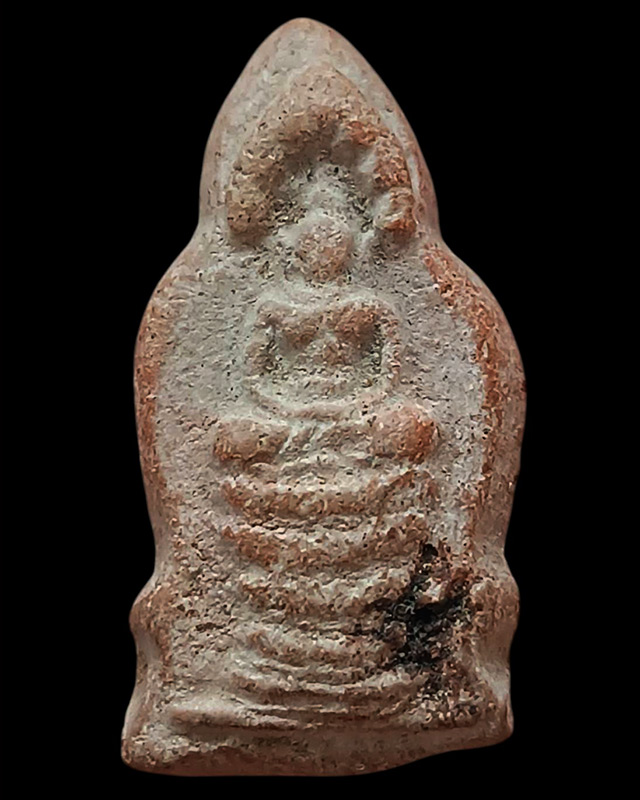 พระนาคปรกเนื้อดิน ขนาดสูง 3 ซ.ม. พระบ้านเก่าเก็บหลายสิบปี ไม่ทราบที่