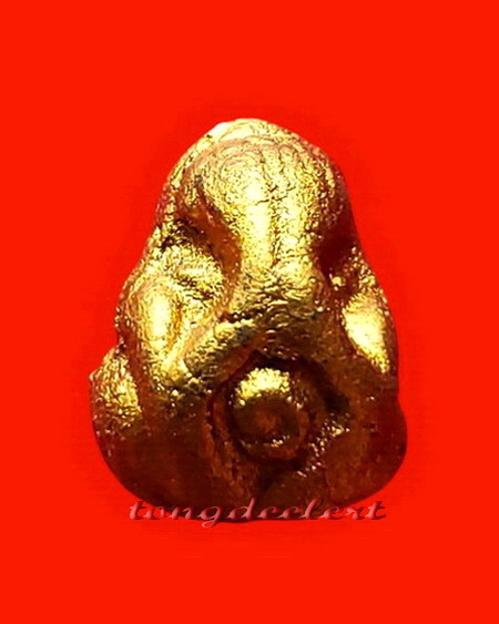 พระปิดตาเจ้าเงาะทาบรอนซ์ทอง หลวงพ่อนารถ วัดศรีโลหะราษฎร์บำรุง จ.กาญจนบุรี  สวยมากค่ะ