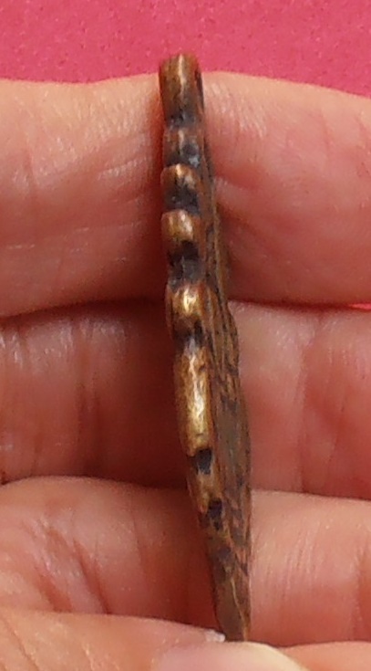 เหรียญหล่อใบสาเกหลวงพ่อบ้านแหลม วัดเพชรสมุทรวรวิหาร สมุทรสงคราม