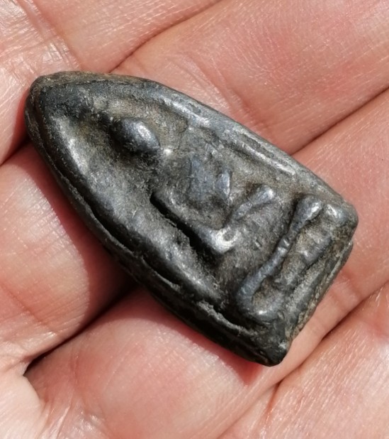 พระสรรค์นั่งไหล่ยก​ เนื้อชินเงิน​ หลวงพ่อกวย​ วัดโฆสิตาราม​ จ.ชัยนาท​ ยุคต้น​ หายาก เคาะเดียว    