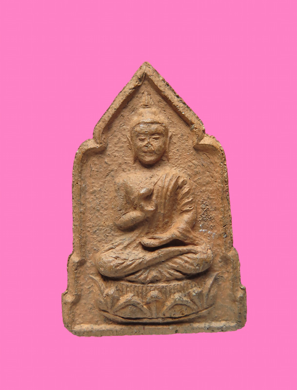 พระผงประทานพรฐานบัว เนื้อดิน