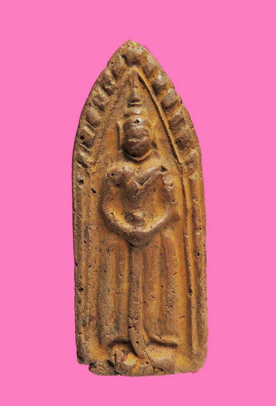 พระพิมพ์อุ้มบาตร เนื้อดิน สวยๆ หลังยันต์