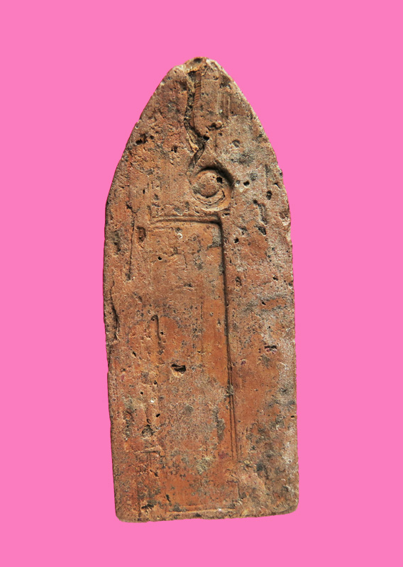 พระพิมพ์อุ้มบาตร เนื้อดิน สวยๆ หลังยันต์