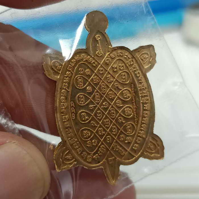 เหรียญพญาเต่าเรือน รุ่นแสนรวยไม่หยุด หลวงปู่แสน วัดบ้านหนองจิก อ.ขุนหาญ จ.ศรีสะเกษ ปี 2562