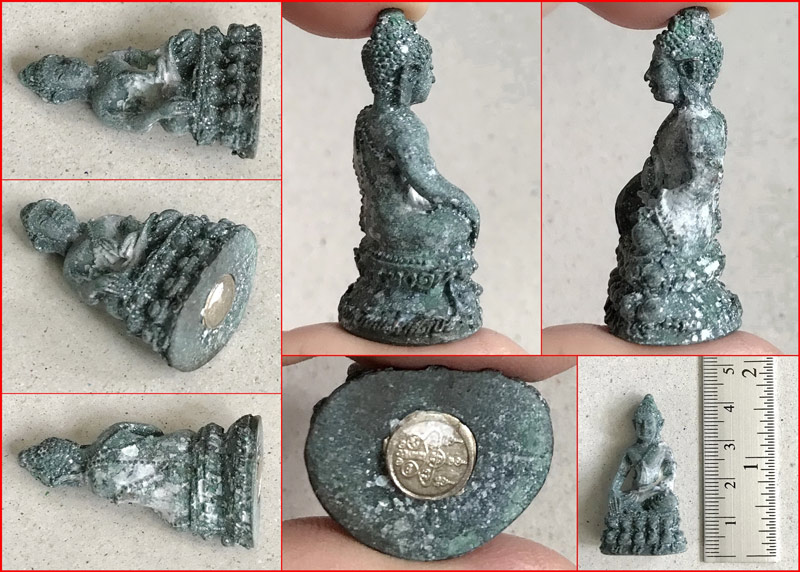 พระกริ่งมหาเศรษฐี อายุ 101 ปี หลวงปู่บุดดา วัดกลางชูศรีเจริญสุข จ.สิงห์บุรี ปี 2537 ก้นอุดเงิน #2