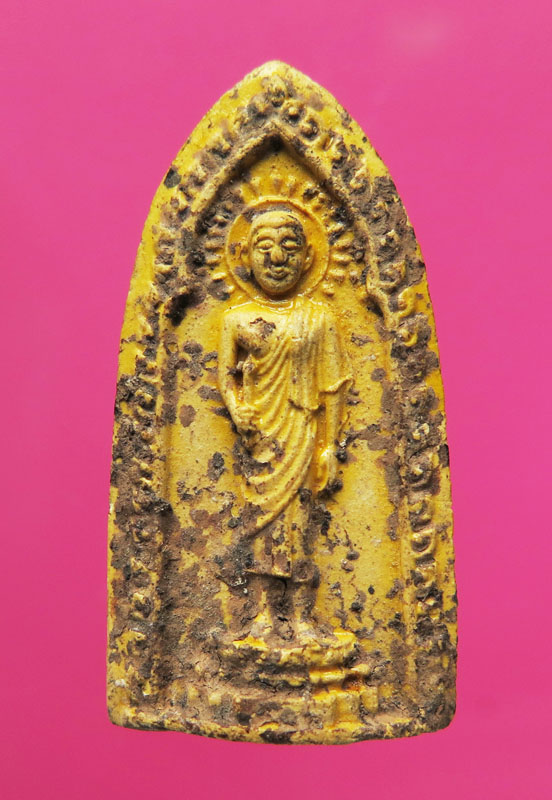 พระผง พิมพ์พระพุทธเจ้าส่องเทียน พระพิมลธรรม (ชอบ อนุจารี) วัดราษ์ฎบำรุง ชลบุรี