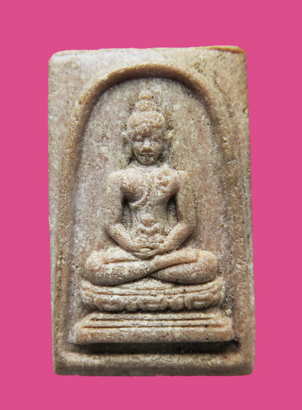 พระพุทธอุ้มพระสังกัจจาย เนื้อผงน้ำมัน อายุเกิน 40 ปี ไม่ทราบที่