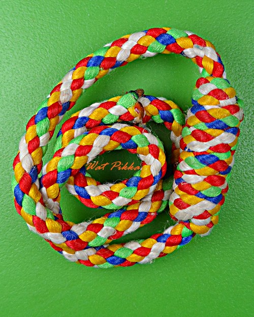 เชือกไหม5สี หลวงพ่อเนื่อง วัดจุฬามณี สมุทรสงคราม .D315.