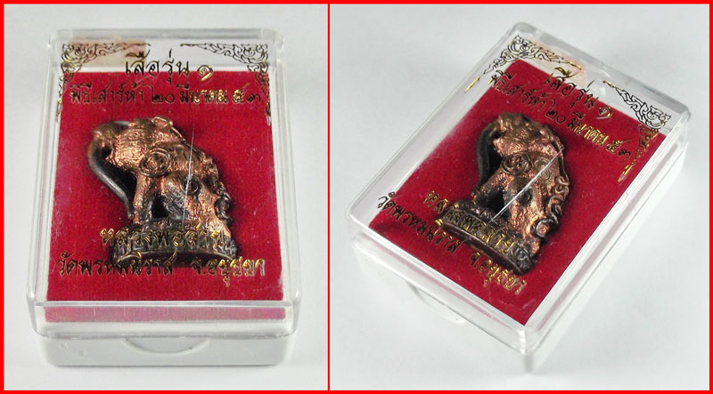 เสือหล่อรุ่นแรก หลวงพ่อสายทอง วัดพรหมนิวาส จ.อยุธยา เนื้อสำริด  ปี 2553 #127