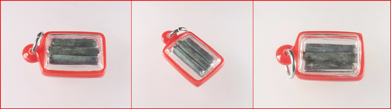 ตะกรุดหลวงพ่อปา วัดโบสถ์ จ.ชัยนาท ชุด 3 ดอก สุดยอดคงกระพัน แคล้วคลาด เลี่ยมพร้อมบูชา