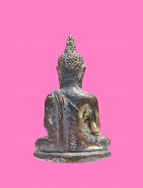 พระพุทธ หล่อโบราณ เนื้อทองผสม ตอกโค๊ต