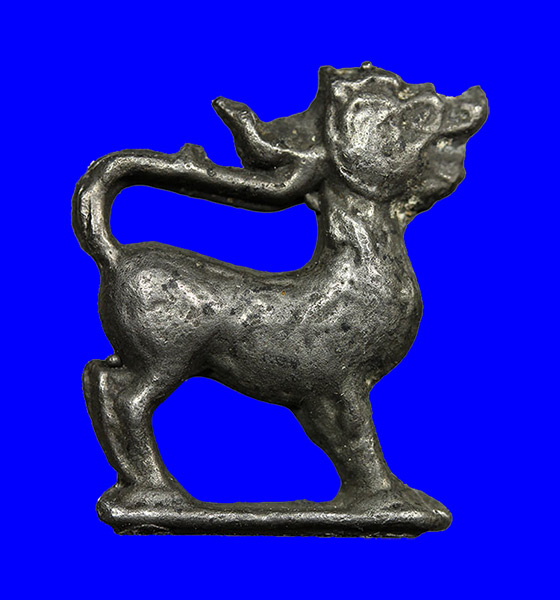 สิงห์มหาดไทย เนื้อตะกั่ว(ยุคต้น) หลวงพ่อกวย ชุตินธโร วัดโฆษิตาราม(บ้านแค) จ.ชัยนาจ