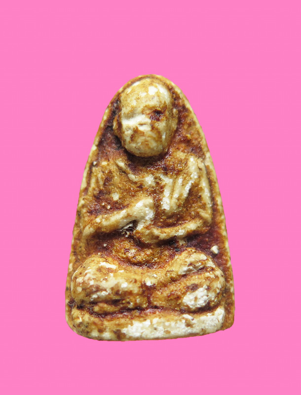 พระผงรูปเหมือนสมเด็จฯ โต พิมพ์เตารีด เก่าไม่ทราบที่ มีเคลือบ