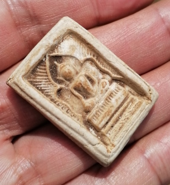 พระสมเด็จแหวกม่านรัศมี​ พิมพ์ต้อ หลวงพ่อกวย วัดโฆษิตาราม จ.ชัยนาท ยุคต้น​ เคาะเดียว     