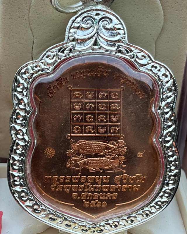 เหรียญเสมา เจ้าสัว หนุนเงิน หนุนทอง หลวงพ่อหนุน วัดพุทธโมกพลาราม จ.สกลนคร ปี 2561