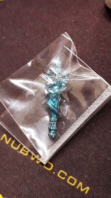 คฑาคเณศ มหาเทพแห่งความสำเร็จ (คฑาคเณศพารวย) "โอม ศรี คเณศายะ นะมะฮา" เนื้อสัมฤทธิ์เคลือบ ฟ้าคราม  