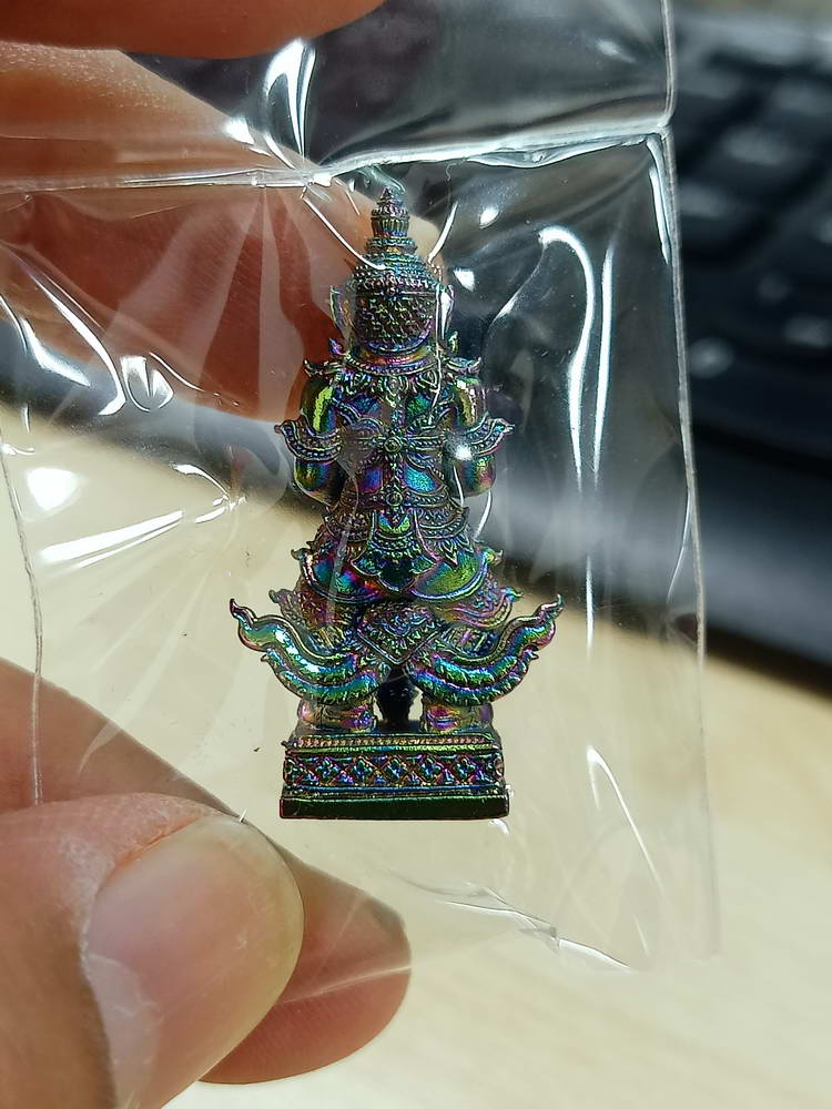 4-612 ท้าวเวสสุวรรณ ยกฐานะ ทองนำโชค หลวงพ่อทอง สุทฺธสีโล วัดบ้านไร่ จ.นครราชสีมา 2564 กล่องเดิม